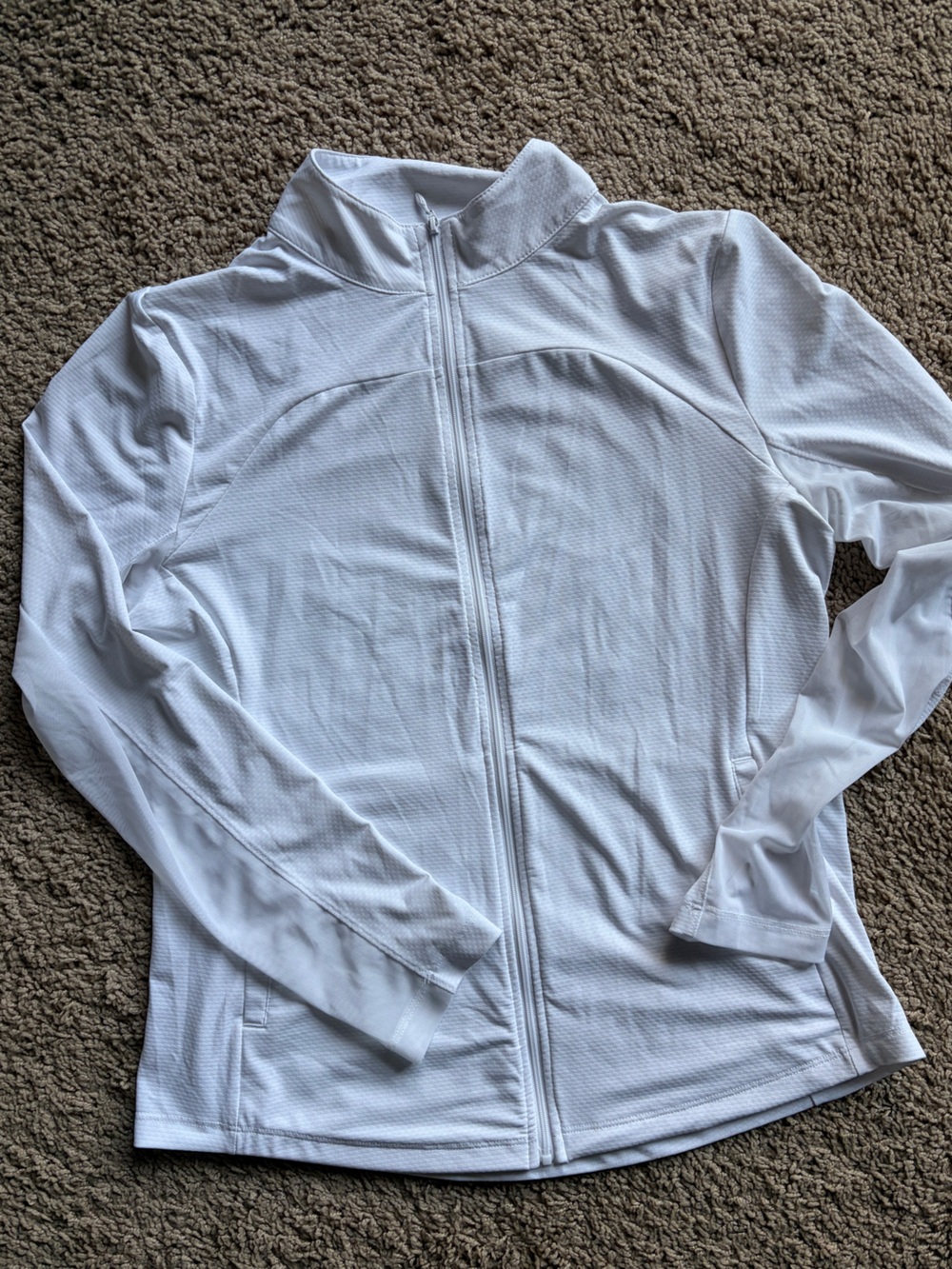 X by Gottex Women's White Full-Zip Jacket Sz M